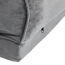 Grey Zelly Faux Fur Dog Bed